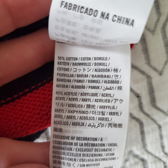 Abercrombie & Fitch Navy Striped Sweater Size Medium - Picture 8 of 8